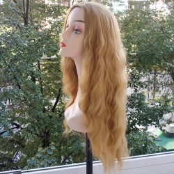 Ankara Kızılay Fiber Sentetik Peruk Uzun Dalgalı Açık Karamel