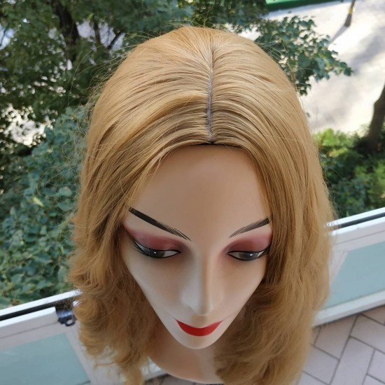 Ankara Kızılay Fiber Sentetik Peruk Uzun Dalgalı Açık Karamel