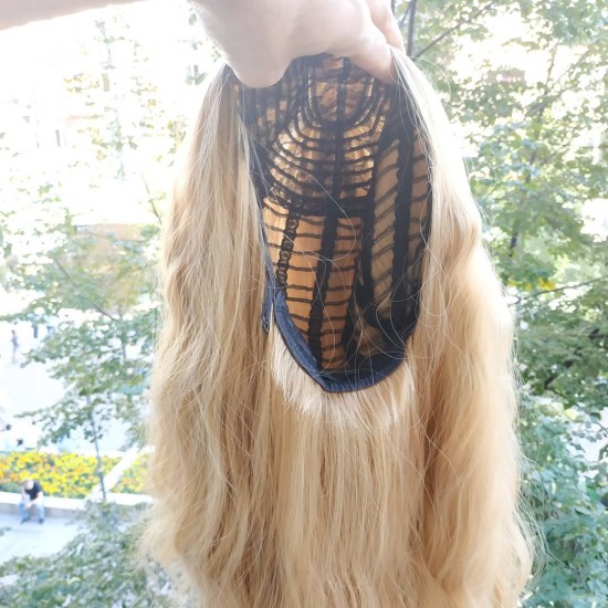 Ankara Kızılay Fiber Sentetik Peruk Uzun Dalgalı Açık Karamel