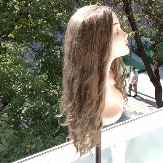 Ankara Kızılay Fiber Sentetik Peruk Uzun Dalgalı Işıltılı Kumral