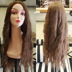 Ankara Kızılay Fiber Sentetik Peruk Uzun Dalgalı Küllü Kumral