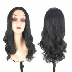 Ankara Fiber Sentetik Peruk Dalgalı Uzun Boy Siyah