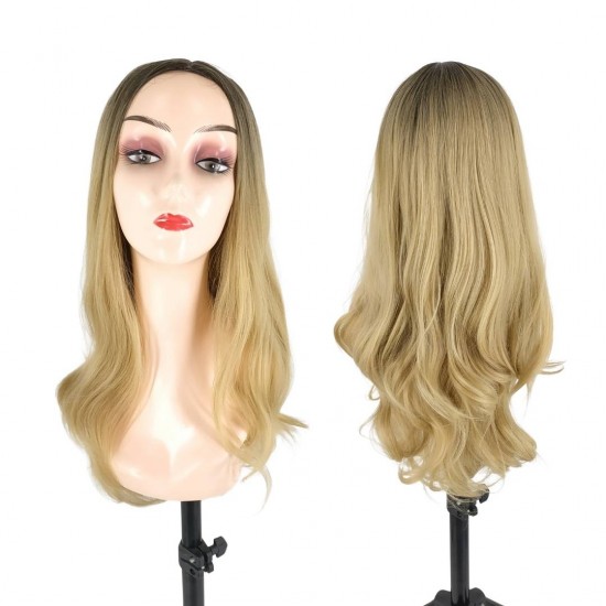 Ankara Fiber Sentetik Peruk Dalgalı Uzun Boy Kumral Dore Sarı Ombreli