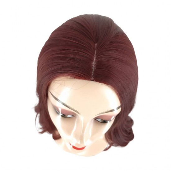 Ankara Fiber Sentetik Peruk Dalgalı Uzun Boy Kızıl