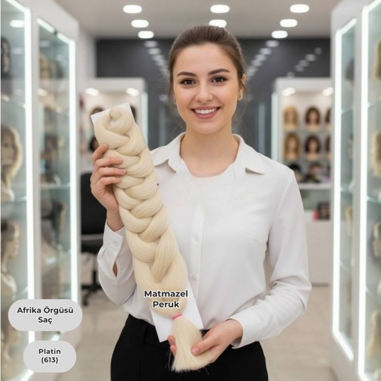 Ankara Afrika Örgüsü Saç Platin 165 Gram