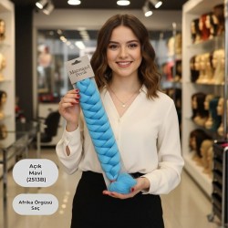 Ankara Afrika Örgüsü Saç Açık Mavi 165 Gram