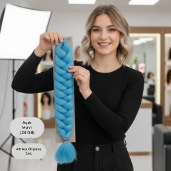 Ankara Afrika Örgüsü Saç Açık Mavi 165 Gram