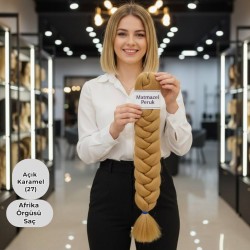 Ankara Afrika Örgüsü Saç Açık Karmel 165 Gram