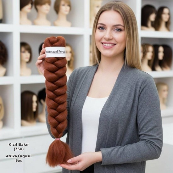 Ankara Afrika Örgüsü Saç Kızıl Bakır 165 Gram