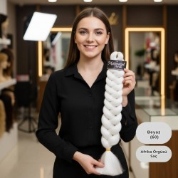 Ankara Afrika Örgüsü Saç Beyaz 165 Gram