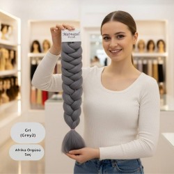 Ankara Afrika Örgüsü Saç Orta Gri 165 Gram
