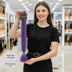 Ankara Afrika Örgüsü Saç Açık Mor 165 Gram