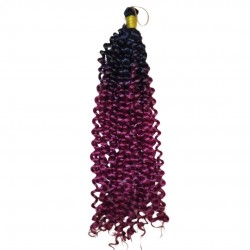 Ankara Kızılay Afro Dalgası Saç Kıvırcık Siyah Kızıl Ombre 100 Gram 45 Cm