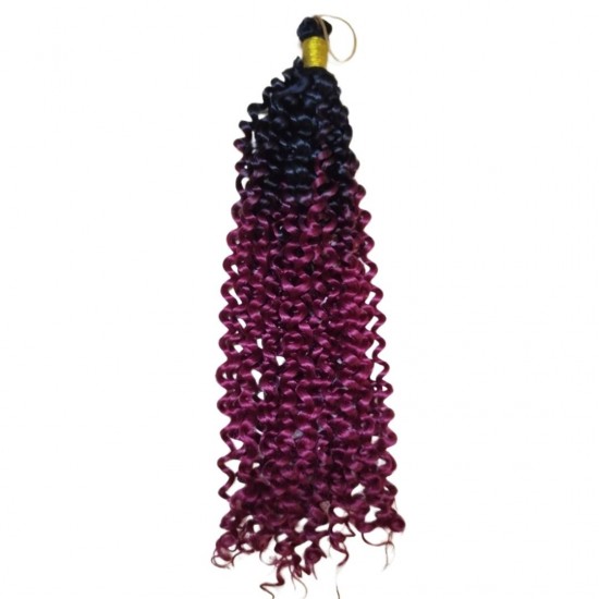 Ankara Kızılay Afro Dalgası Saç Kıvırcık Siyah Kızıl Ombre 100 Gram 45 Cm