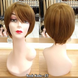 Kısa Fiber Sentetik Peruk Ankara Hürrem Karamel Renk