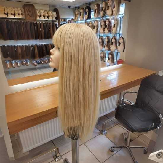 Ankaranın Peruk Mağazası El İşçiliği Deri Görünüm Gerçek Saç Peruk