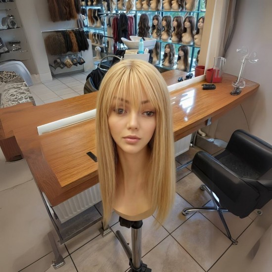 Ankaranın Peruk Mağazası El İşçiliği Deri Görünüm Gerçek Saç Peruk