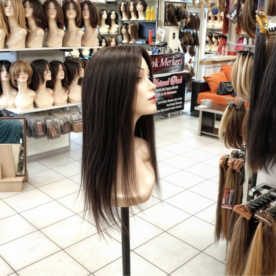 Ankarada Gerçek Saç Peruk Satan En İyi Bayan Peruk Mağazası Tepe Kısmı Deri Görünümlü