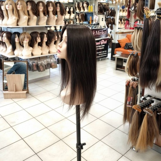 Ankarada Gerçek Saç Peruk Satan En İyi Bayan Peruk Mağazası Tepe Kısmı Deri Görünümlü