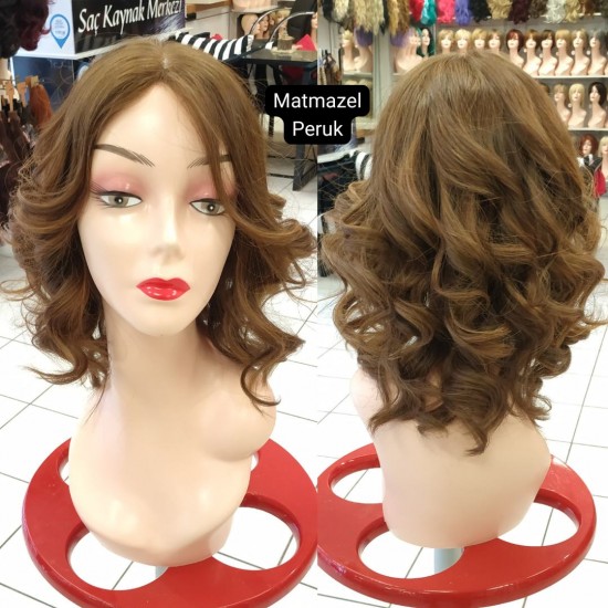 Ankara Doğal Peruk İpek Taban Peruk Deri Görünümlü