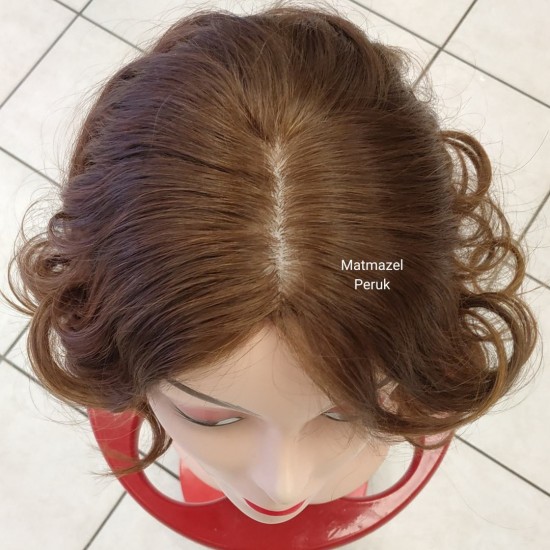 Ankara Doğal Peruk İpek Taban Peruk Deri Görünümlü