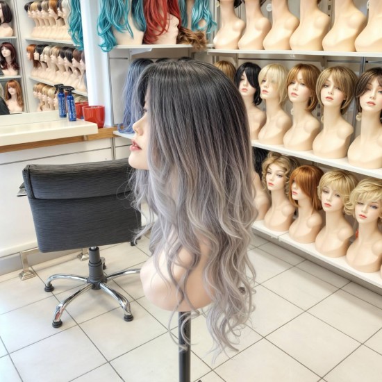 Kişiye Özel Tasarım Peruk Mağazası Tepe Kısmı Derili El İşçiliği Gerçek Saç Peruklar