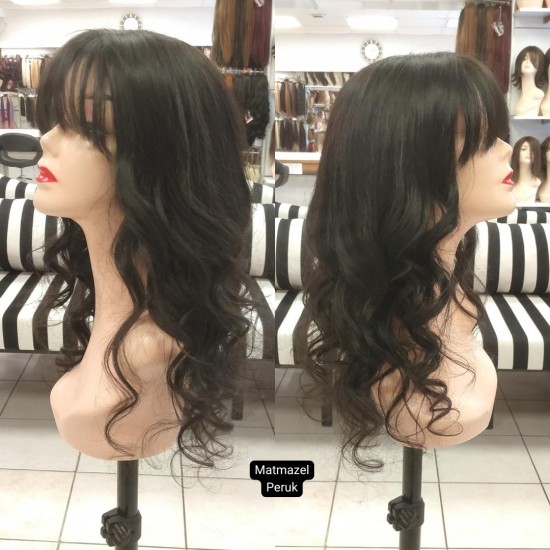 Ankara Peruk İpek Taban Gerçek Saç Peruk Deri Görünümlü