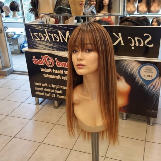 Gerçek Saç Peruk El İşçiliğiyle Doğal Peruk Tepe Kısmı Derili Kişiye Özel Peruk Ankara Peruk