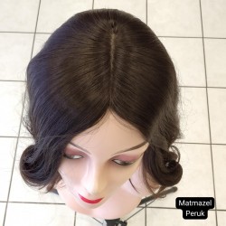 Yurt Dışı Gerçek Saç Peruk Tepe Kısmı Deri Görünümlü Bayan Peruk-6