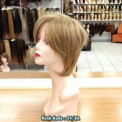 Ankara Kızılay Fiber Sentetik Peruk Kısa Açık Kumral Dore Ebru Model