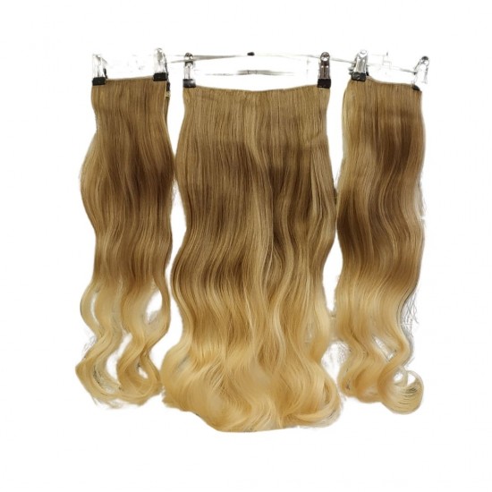 Yarımay Postiş Ankara Fiber Sentetik 3'lü Set Açık Karamel Dore Sarı Ombre