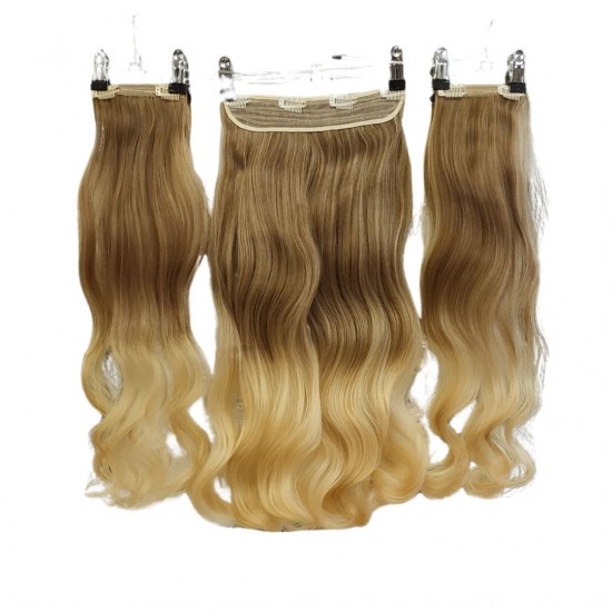 Yarımay Postiş Ankara Fiber Sentetik 3'lü Set Açık Karamel Dore Sarı Ombre