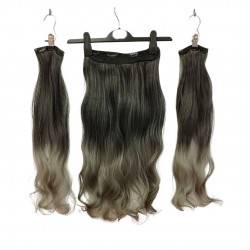  Yarımay Postiş Ankara Fiber Sentetik 3'lü Set Siyah Koyu Gri Ombre