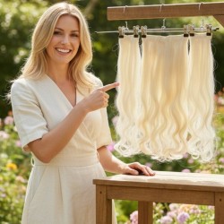  Yarımay Postiş Ankara Fiber Sentetik 3'lü Set Açık Platin