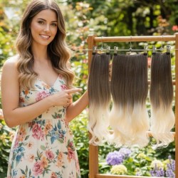  Yarımay Postiş Ankara Fiber Sentetik 3'lü Set Küllü Kumral Platin Ombre  