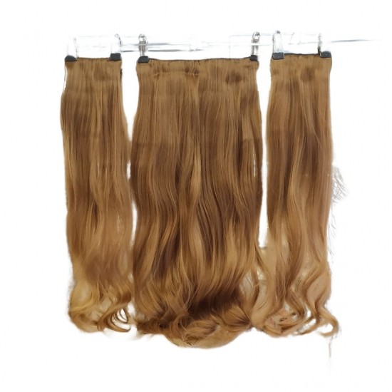 Yarımay Postiş Ankara Fiber Sentetik 3'lü Set Kumral Karamel Ombre