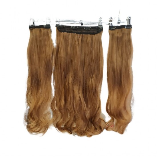 Yarımay Postiş Ankara Fiber Sentetik 3'lü Set Kumral Karamel Ombre