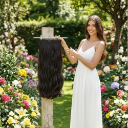  Yarımay Postiş Ankara Fiber Sentetik Mavi Siyah