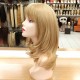 Katlı Kesim Orta Boy Fiber Sentetik Peruk Küllü Sarı