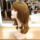 Katlı Kesim Orta Boy Fiber Sentetik Peruk Karamel