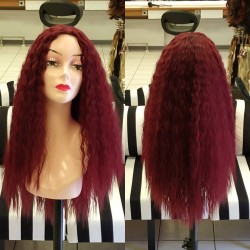 Ankara Kızılay Peruk Uzun Fiber Sentetik Su Dalgası Kızıl