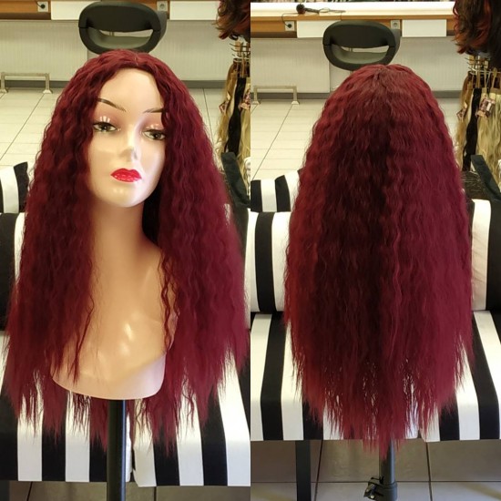 Ankara Kızılay Peruk Uzun Fiber Sentetik Su Dalgası Kızıl