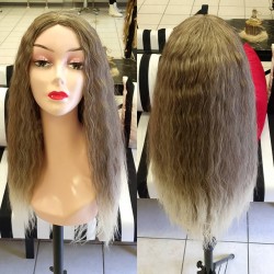 Ankara Kızılay Peruk Uzun Fiber Sentetik Su Dalgası Küllü Kumral Platin Ombre 