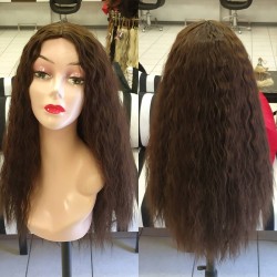 Ankara Kızılay Peruk Uzun Fiber Sentetik Su Dalgası Koyu Kumral