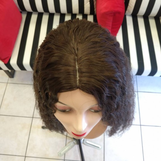 Ankara Kızılay Peruk Uzun Fiber Sentetik Su Dalgası Koyu Kumral