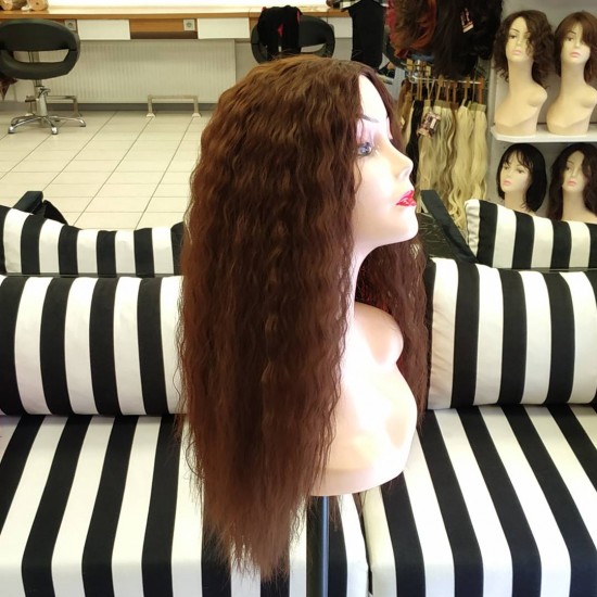 Ankara Kızılay Peruk Uzun Fiber Sentetik Su Dalgası Kumral