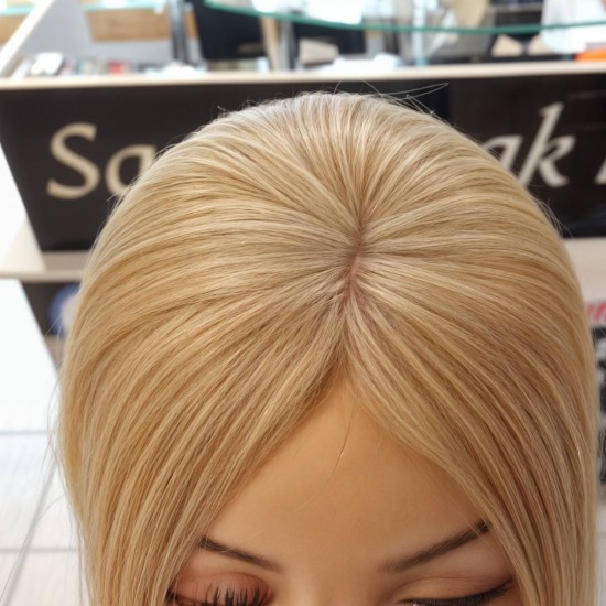 İpek Taban Tepelik Saç Gerçek Saç Doğal