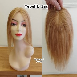 Tepe Kısmı İpek Taban Gerçek Saç Tül Tepelikler  Matmazel Peruk