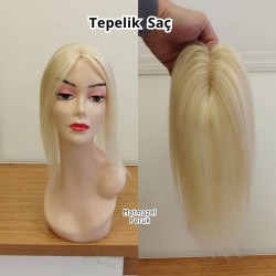 Doğal Tül Tepelik Tepe Kısmı İpek Taban Platin Renk