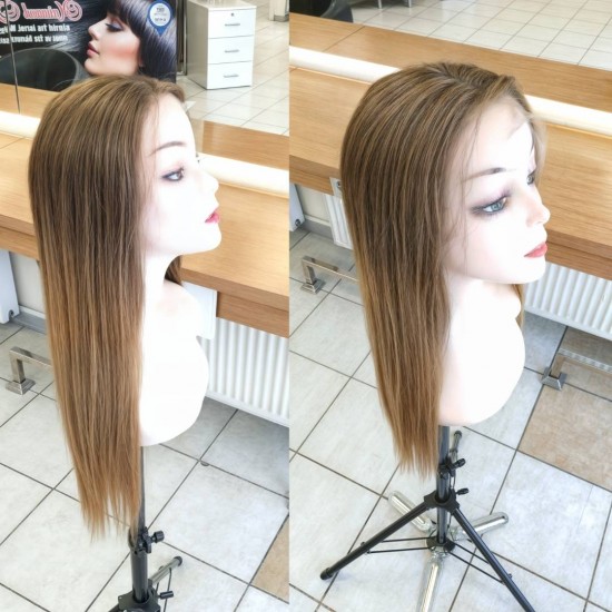 Tül Peruk Fiber Sentetik Kumral Karamel Ombre Renk Ankara Peruk Mağazası